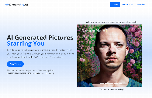 startuptile DreamPic.AI-AI Generated Pictures Starring You