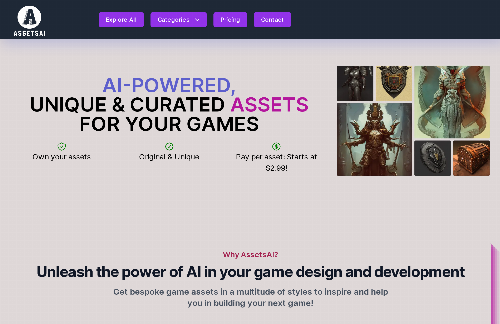 startuptile AssetsAI-Unique and curated AI generated game assets
