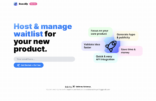 startuptile Buzzify-Host & manage waitlist for your new product.