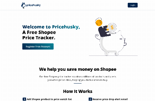 startuptile Pricehusky-Shopee Price Tracker