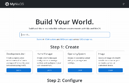 startuptile MyNixOS – Create and share Nix and NixOS configurations-