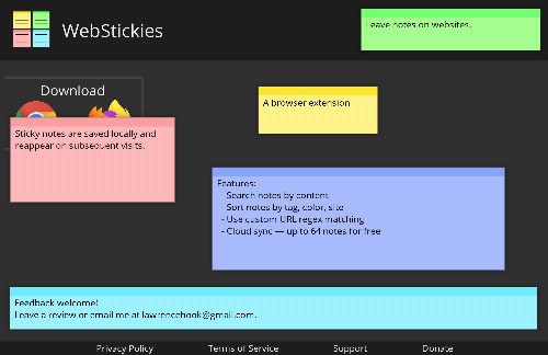 startuptile WebStickies – Sticky notes for the internet-