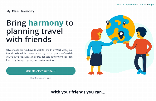 startuptile Plan Harmony-Collaborative trip planning tool