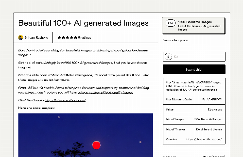 startuptile Beautiful 100+ AI generated Images-No more searching for beautiful images AI is here...