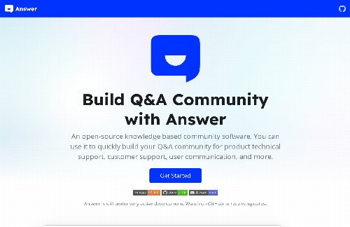 startuptile Answer.dev-An open-source Q&A community software.