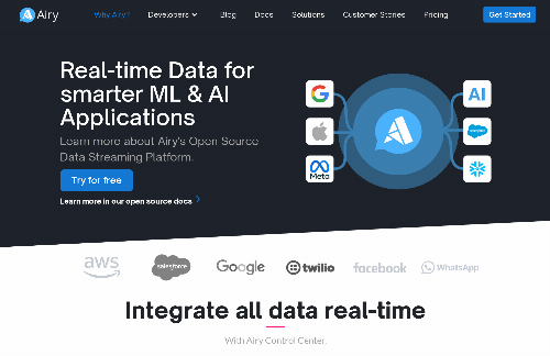 startuptile Airy – Open-Source Platform for Real-Time ML/AI and Data Streaming-