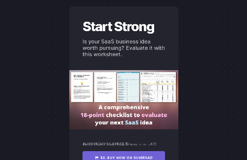 startuptile Start Strong: Pre-evaluate your business idea-Eliminate non-starters before pursuing them.