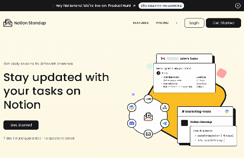 startuptile Notion Standup – Get daily reports on your tasks on Notion-