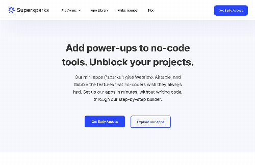 startuptile Supersparks-A library of apps that enable no-code tools to do more