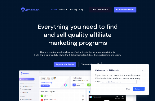 startuptile Affistash-Premium hand-picked affiliate marketing programs