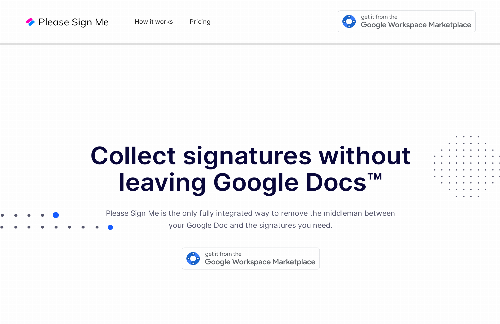startuptile Please Sign Me-Collect signatures without leaving Google Docs