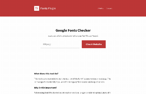 startuptile Google Fonts Checker-