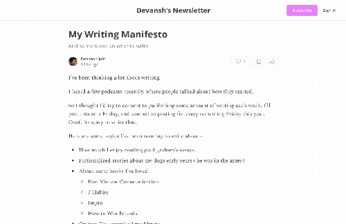 startuptile Writing Manifesto / Public Declaration of writing intention-