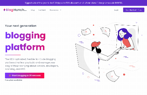 startuptile BlogHunch – Next generation blogging platform-