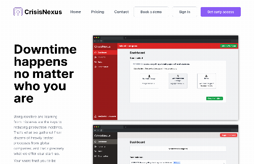 startuptile CrisisNexus-React fast to production incidents and learn from them. 