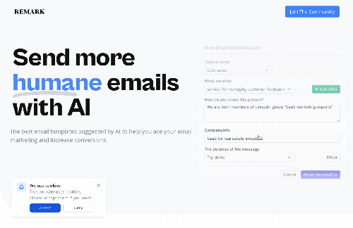 startuptile GPT-3 powered service thats helps you send more humane emails-