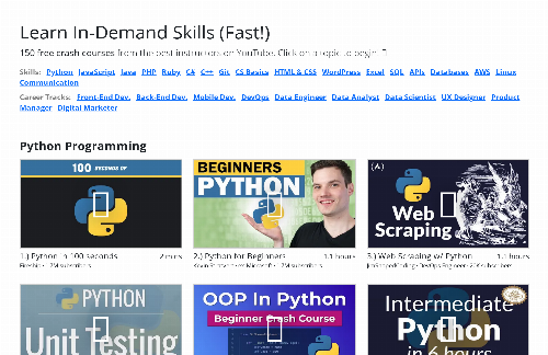 startuptile I recreated Coursera with 150 free YouTube tutorials-