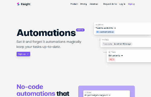 startuptile Automations for Tasks – Height.app-