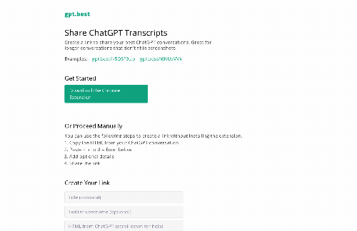 startuptile Scrollable ChatGPT Share URLs-