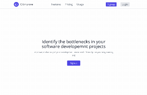 startuptile Gitimprove-Get stats on all your developement activities in single page