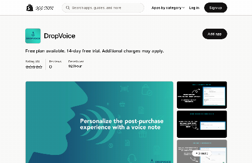 startuptile DropVoice | Shopify App-Attach A Voice Note To Your Products