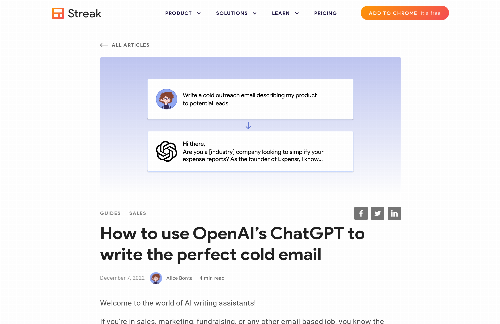 startuptile We used ChatGPT to write a blogpost about using ChatGPT to write emails-