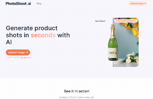startuptile PhotoShoot.ai-Generate product shots for ecommerce in seconds with AI