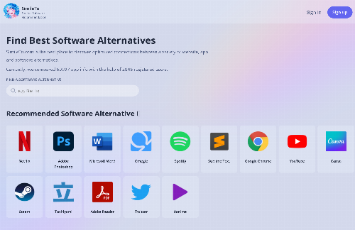 startuptile SimileTo-Find Best Software Alternatives