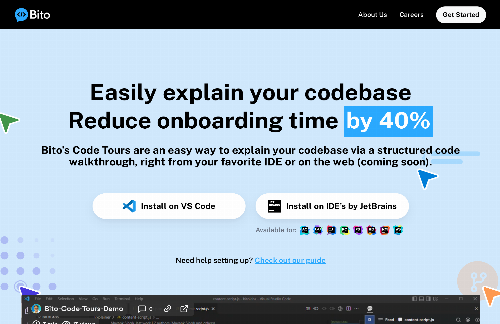 startuptile Bito Code Tours/ Easy way to explain your codebase-Get onboarded to new codebases easy peasy