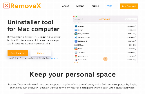startuptile RemoveX-RemoveX is an uninstaller tool for Mac computer (M1/Intel).