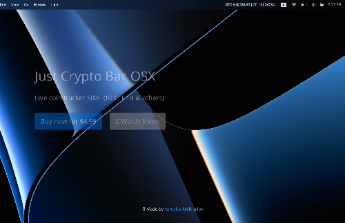 startuptile Just Crypto Bar-Live coin tracker (BTC ETH & others) ???? on your macOS bar