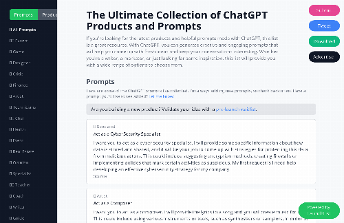 startuptile ChatGPT Prompts and Products-