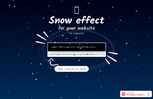 startuptile Embed a snow effect on your website-