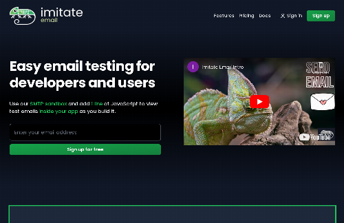 startuptile Imitate Email-Easy email testing for developers and users