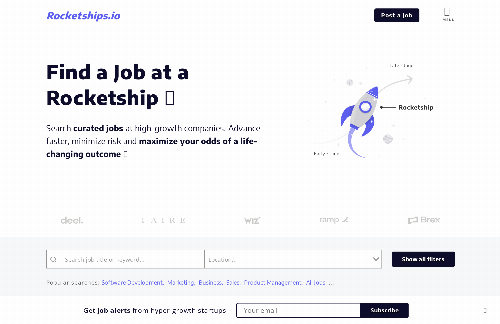 startuptile Rocketships.io -Jobs at hyper-growth companies