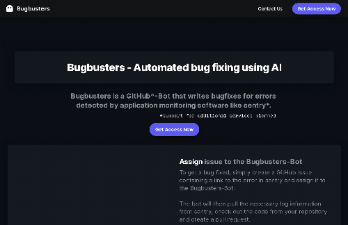 startuptile Bugbusters.ai automated bugfixing using gpt-3-
