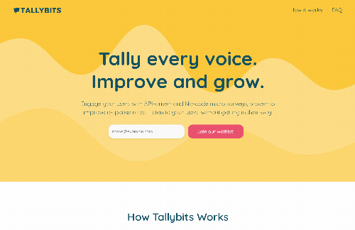 startuptile Tallybits-Beautiful API-driven and No Code micro-surveys for everyone