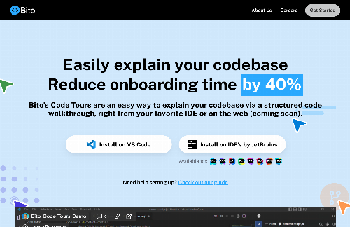 startuptile Bito- Reduce onboarding time by 40%-Bito’s Code Tours are an easy way to explain your codebase 