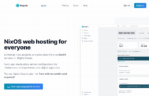startuptile NixOS Web Hosting for Everyone-