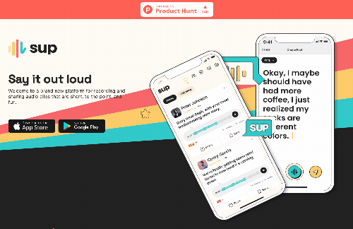 startuptile Sup – audio first social network with dynamic push notification sounds-