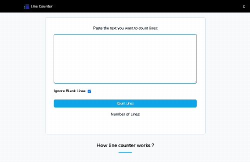 startuptile Line counter – web tool for counting number of line in text-