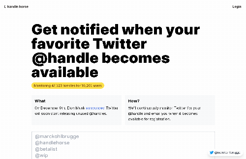 startuptile Monitor a Twitter handle and get notified when it becomes available-