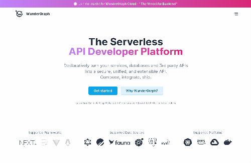startuptile WunderGraph-The best Developer Experience to build Serverless APIs