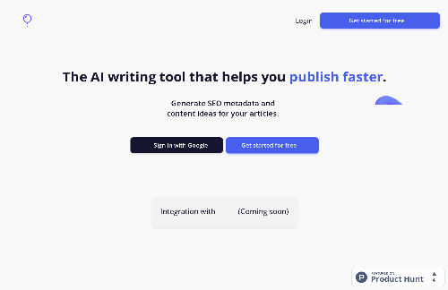 startuptile Enwrite Beta -The AI writing tool that helps you publish faster.