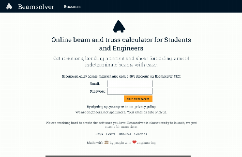 startuptile Beamsolver-Online beam calculator for Students and Engineers