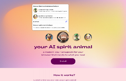 startuptile I made an OpenAI-powered tamagotchi that reacts to what you read online-