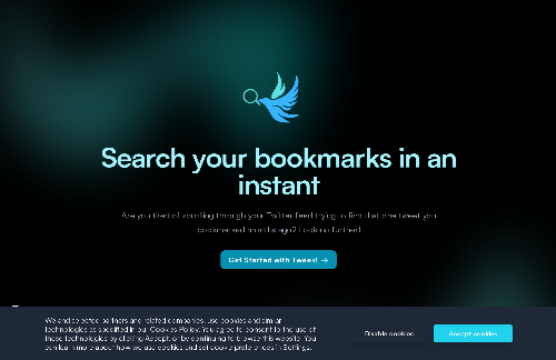 startuptile Instantly search your Twitter bookmarks-