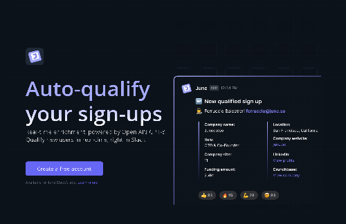 startuptile I made a Slack bot that qualifies your sign-ups using GPT-3-