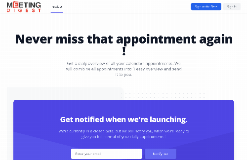 startuptile MeetingDigest-Never miss that appointment again !