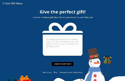 startuptile Coolgiftideas.io – AI generated gift ideas-
